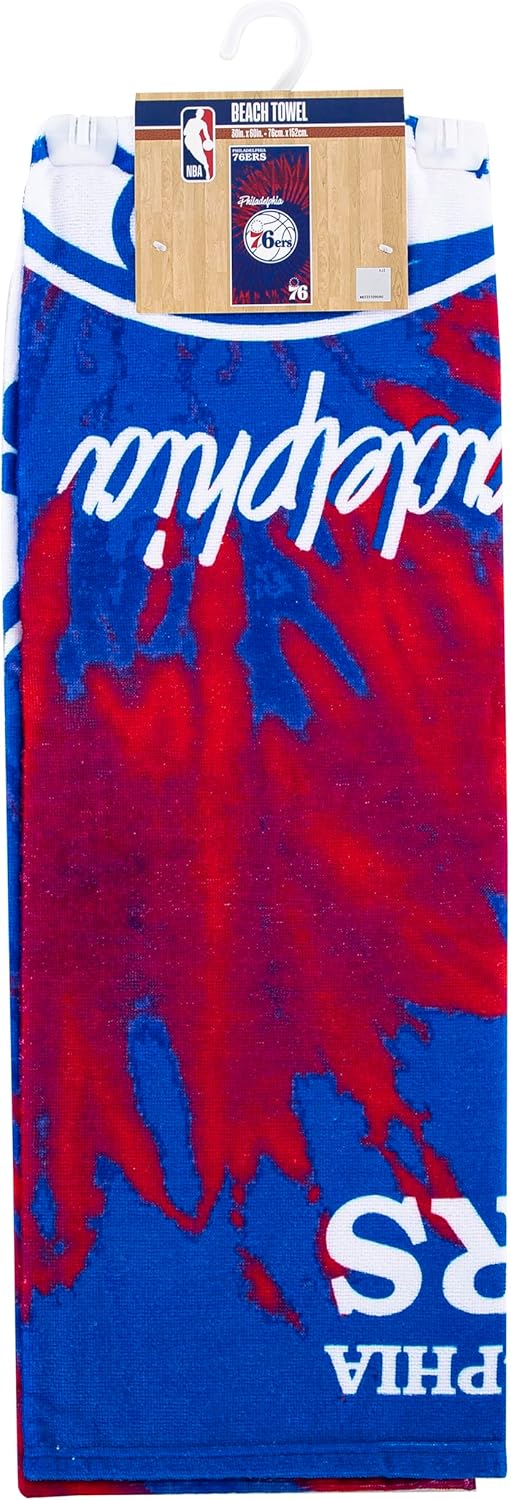 Northwest NBA Philadelphia 76ers Beach Towel 30" x 60", Psychedelic