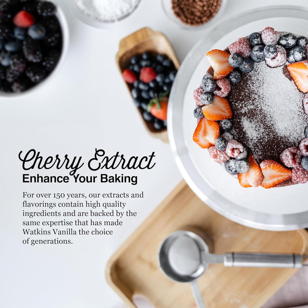 Watkins Cherry Extract with other Natural Flavors, 2 oz. Bottles, Pack of 6 (Packaging May Vary)