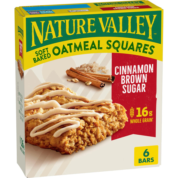 Nature Valley Soft Baked Oatmeal Squares, Cinnamon Brown Sugar, 20 Bars, 24.8 oz