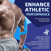 OK TAPE Kinesiology Tape Bulk 103Feet, Pro Adhesive, Water-Resistant k Tape, Elastic Athletic Tape, Latex Free, Uncut, Black