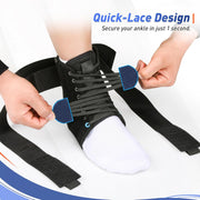 Quick Lace Up Ankle Brace for Women Men with Removable Side Splints, Ankle Stabilizer Braces for Sprained Ankle, Achilles Tendonitis, Ankle Support for Basketball,Volleyball,Soccer,Tennis,M