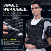Weighted Vest Men 20lb/30lb/40lb/50lb/60lb Adjustable Weight Vest with Steel Plates Weights for Walking Strength Training Running Workout