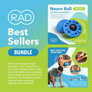 RAD All-in Kit – Foam Roller Set for Whole Body Massage & Myofascial Release – 7-in-1 Kit with Roller Stick, Yoga Block, Massage Balls – Muscle Recovery Tools for Mobility & Flexibility