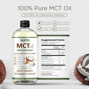 Keppi MCT Oil - From 100% Coconuts - Flavorless C8 and C10, Non-GMO, Certified Gluten-Free, Palm Oil Free, Vegan, Kosher, Halal, 32 oz Coconut Oil