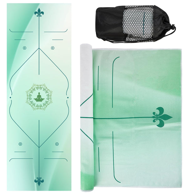 Yoga Towels, Non Slip Hot Yoga Mat Towel with Grip Dots,Super-Absorbent Soft Microfiber Yoga Blanket for Pilates, Fitness and Workout 72inch x 24inch