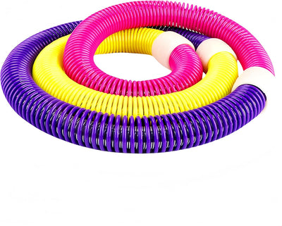 TJHNMNC Weighted Soft Spring Hula Hoop for Adults – 3.5lb Foldable Fitness Hoop, Waist-Friendly Design, Portable Slimming Exercise Equipment for Home and Travel