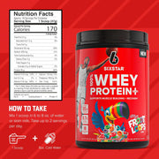Six Star Whey Protein Powder Plus - Muscle Building & Recovery Formula with Whey Isolate Powder, BCAAs, 30g Protein, Immune Support - Post-Workout Supplement - Kellogg’s Froot Loops Flavor, 1.8 lbs