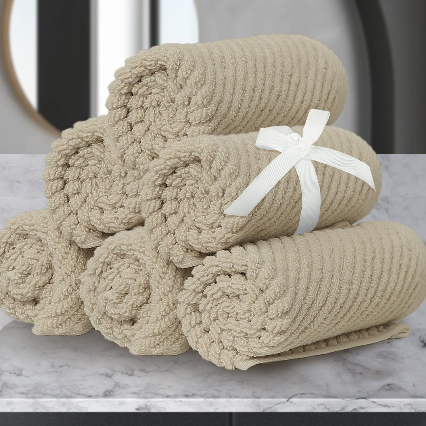 VOOVA & MOVAS Burgundy Towel Set - 100% Cotton | Lightweight | Soft | Quick Dry, 6 Piece Towel Set,2 Large Bath 30"x56", 2 Hand 18"x28", 2 Washcloths 13"x13", Towels Gift Set, Red Towels