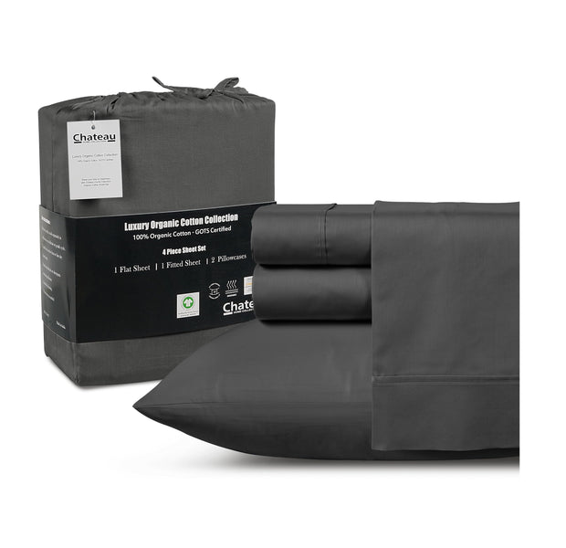 100% Egyptian Cotton Sheets King Size Sheets Set with Fully Elasticated Fitted Sheet & Pillowcase sets, 800 TC Hotel Collection Deep Pocket King Sheet Set, No Pill Soft Breathable Luxury White Bedding