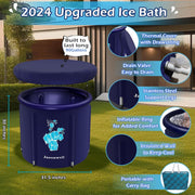 Jasonwell Ice Bath Tub for Athletes - Heavy Duty Cold Water Therapy Plunge Tub Ice Pod for Recovery Portable Ice Barrel Plunge Pool for Outdoor Inflatable Hot Tub Bathtub at Home for Adults