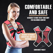 Weighted Vest Men or Women - 5/10/15/20/25/30lbs Weights with Reflective Stripe, Weighted Vest for Workout Equipment for Strength Training Running - Walking Weight Loss