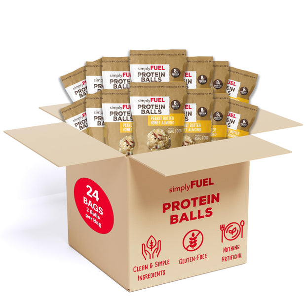 simplyFUEL Whole Food Protein Balls with Probiotics - Chocolate Coconut Peanut Butter Snacks - 8g Protein Snack - Gluten Free Energy Balls