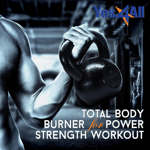 Yes4All 5-80 lbs Cast Iron Kettlebell for Dumbbell Weights Exercises, Gym, Full Body Home Workout Equipment, Push up, Grip and Strength Training