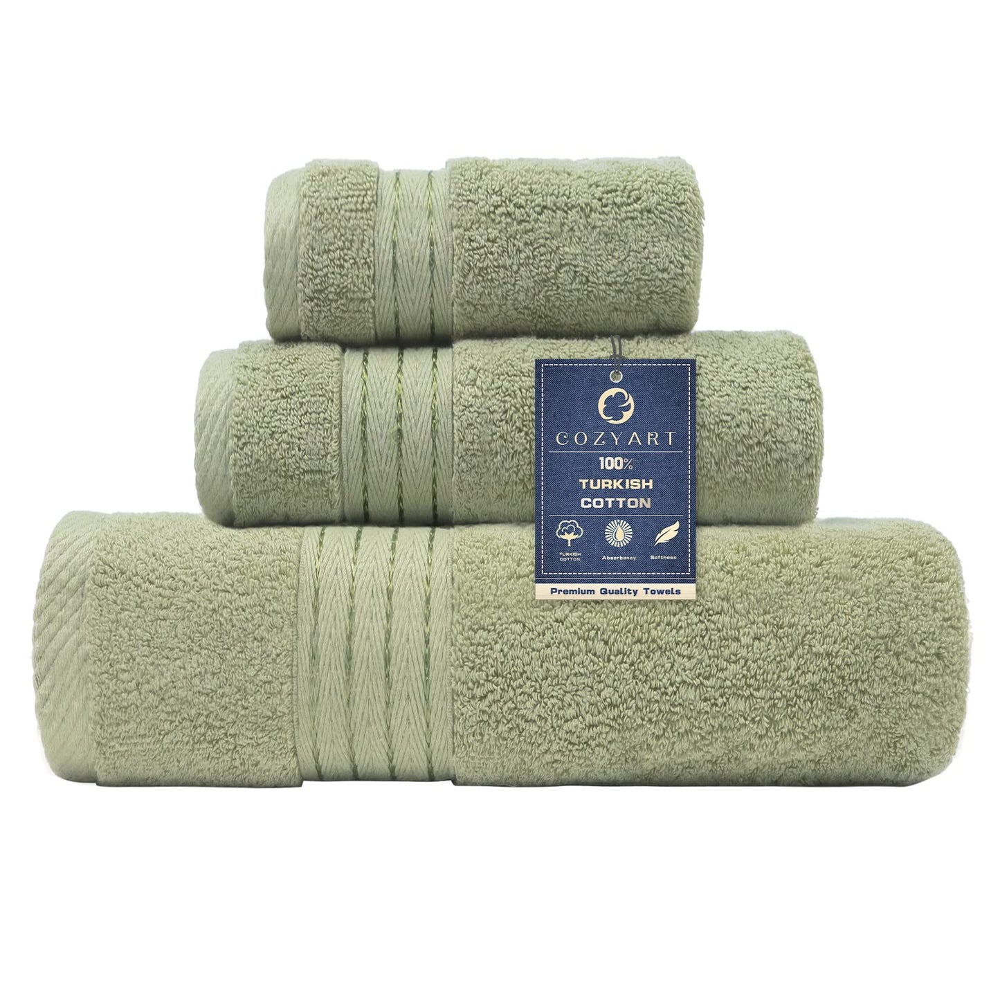 COZYART Burnt Orange Bath Towel Set for Bathroom Turkish Cotton Thick Soft Absorbent Durable 650 GSM Towel Sets of 6, 2 Large Bath Towels, 2 Hand Towels, 2 Washclothes
