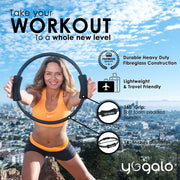 Pilates Ring and Ball Set with 3 Resistance Bands - Pilates Equipment for Home Workout - Magic Circle Pilates Ring 14 Inch to Tone, Sculpt and Strengthen - Fitness Ring for Yoga and Pilates