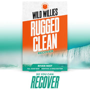 Wild Willies Moisturizing Mens Bar Soap - Bath Soaps with Shea Butter for Odor Protection - Natural Body Bar for Men - River Mist Scent, 3 Pack