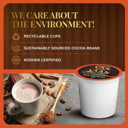 Van Der Laan Chocolate Hot Cocoa Pods, Gourmet Dutch Chocolate Assorted Variety Pack Compatible with K Cup Brewers Including 2.0, 40 Count