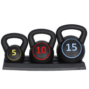 LEMY 3/4-Piece Kettlebell Strength Training Set, Fitness Equipment Exercise Wide Grip Kettlebells, Full Body Workout, Core Training for Home, Gym