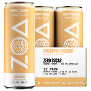 ZOA Zero Sugar Energy Drinks, Tropical Punch - Sugar Free with Electrolytes, Healthy Vitamin C, Amino Acids, Essential B-Vitamins, and Caffeine from Green Tea - 16 Fl Oz (12-Pack)