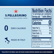 S.Pellegrino Sparkling Natural Mineral Water, Plastic Bottles, 16.9 Fl Oz (Pack of 12)