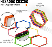 Yes4All Hex Agility Rings/Speed Rings with Carrying Bag – Hexagon Rings, Agility Hurdles for Agility Footwork Training