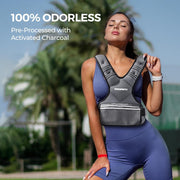 PACEARTH Adjustable Weight Vest 4-10lbs / 11-20lbs / 20-32lbs X-Shape Weighted Vest for Women and Men, Home Workout Ironsand Vest with Zipper Pouch and 6 Weight Packs, Available in Pink, Gray, Black