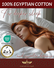 100% Egyptian Cotton Sheets King Size | 400 Thread Count | CEA Gold Seal Certified | Ultra Soft | Cooling for Hot Sleepers | 18" Deep Pocket | King Size [White]