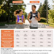 Weighted Vest for Woman Men,6lb/8lb/12lb/16lb/20Lb/25lb Weight Vest with Reflective Stripe Adjustable Buckle Strap Back Pocket Workout Strength Training Walking Jogging Running