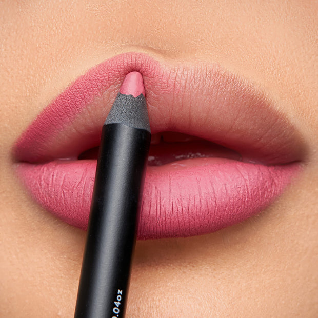 K7L Dark Pink Lip Crayon (Vegan) - Long Lasting and Waterproof - Buff