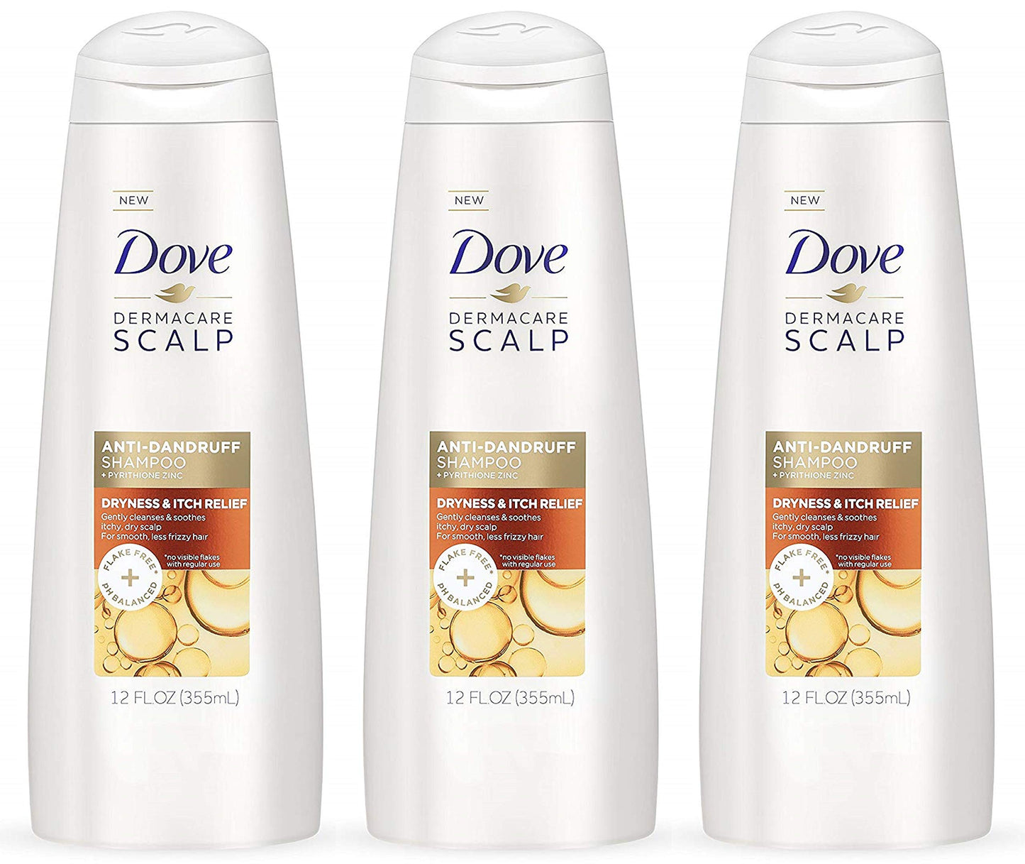 Dove Damage Therapy Derma Shampoo Dryness + Itch for Flaky Scalp with Pyrithione Zinc and Coconut Oil 12 Fl Oz