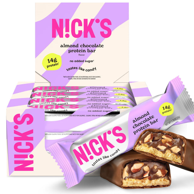 Nick’s Mint Chocolate Protein Bars – 12-Count Box | High Protein, Low Calories, Low Carbs, Keto Friendly, No Added Sugar
