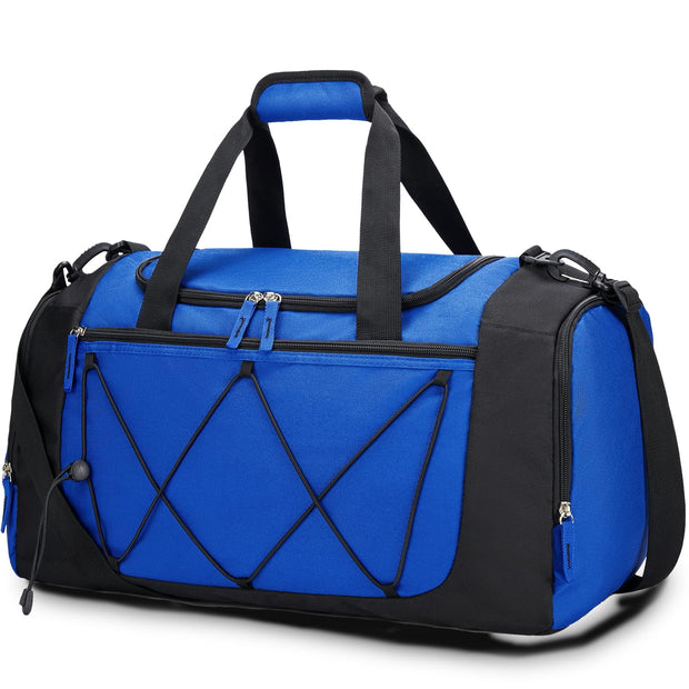 Vorspack Gym Bag for Men - 21 Inches Duffle Bag for Travel Lightweight Duffel Bag with Shoe Compartment Personal Item Travel Bag Weekender Bag for Travel Sports Gym - Black