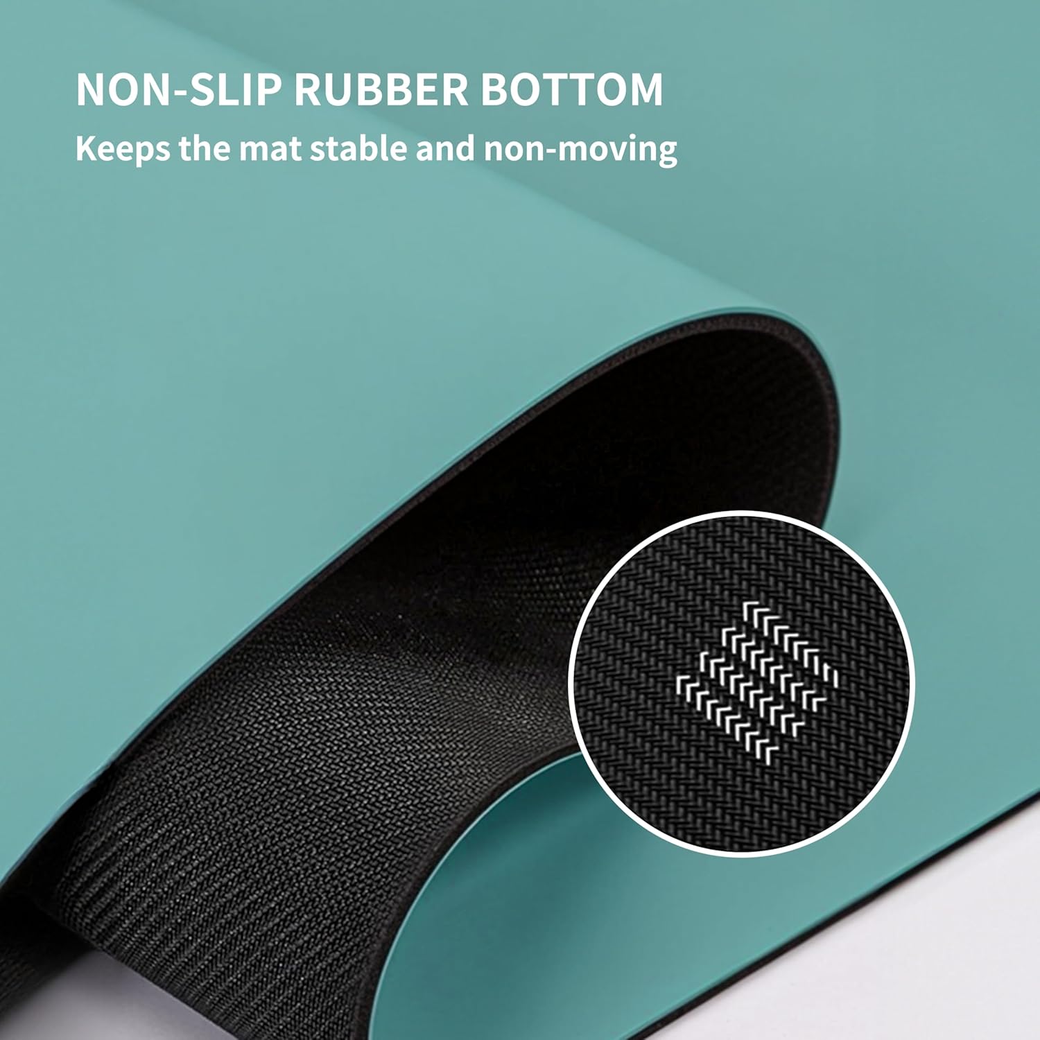 Professional PU Rubber Yoga Mat, Double-Sided Non Slip Sweat Resistant Exercise Mat for Men Women, Comfortable Extra Long & Wide for Yoga, Pilates, Fitness, Home Gym, 72"×26.8"×0.18"(4.5mm)Thick