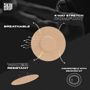 Skin Grip Adhesive Patches Compatible with Dexcom G7 & Stelo CGM – Waterproof & Sweatproof Cover for Continuous Glucose Monitor Sensor, Stays Secure for 10-15 Days – 20 Pack, Camo