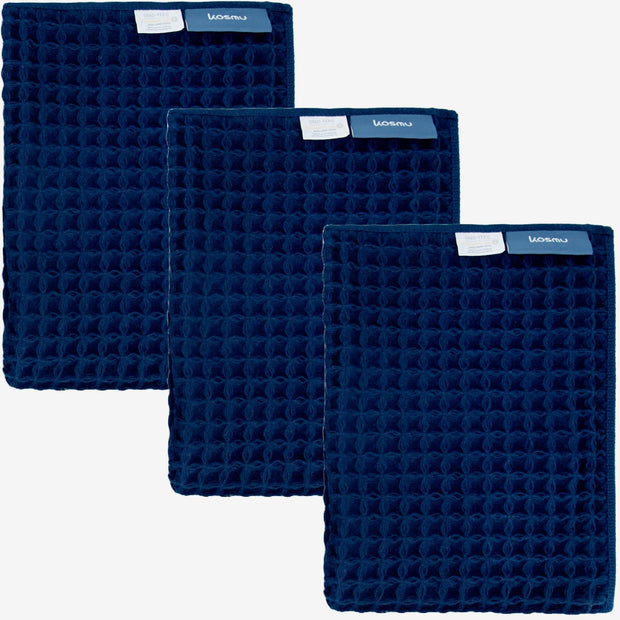 Luxury Japanese Cotton Waffle Bath Towel | Plush, Absorbent, and Quick Dry (Coral Orange, Hand Towel, 32" x 16")