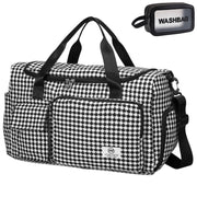 Small Gym Bag for Women, Travel Duffle Bag Carry On Weekender Bag with Shoe Compartment