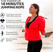 Jump Rope – Speed Jump Rope with Ball Bearings and Adjustable Cable – Jumping Cable for Men, Women, Kids – Ideal for Box, Sports, Cardio, Training – Tangle-Free Jumping and Memory Foam Handle