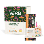 Verb Energy - Caffeinated Protein Bars Chocolate Chip Cookie Dough 190-Calorie Low Sugar 10g Protein Bar - Vegan Snacks - Gluten Free Breakfast Bars with Organic Green Tea, 51g Per Bar (Pack of 12)
