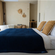 Luxury Japanese Cotton Waffle Bath Towel | Plush, Absorbent, and Quick Dry (Coral Orange, Hand Towel, 32" x 16")