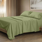 THREAD SPREAD 100% Egyptian Cotton King Size Sheets Set - Luxury 1500 Thread Count Egyptian Cotton Sheets King Size, Silky Soft, Cooling, Sateen Weave 17" Deep Pocket Bed Set - White