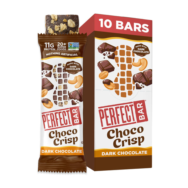 Perfect Bar, Chocolate Chip Cookie Dough Protein Bar, Sports Nutrition Protein Bars, Gluten Free Protein Bars, Soy Free Protein Bars, Non GMO, No Sugar Alcohols, 2.2 Ounce Bar, 24 Count