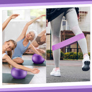 Poen Home Pilates Kit for Women Pilates Equipment Ring and Ball Set with Stretching Strap 8 Resistance Bands Non Slip Socks Gym Back Bags Exercise Equipment for Workout