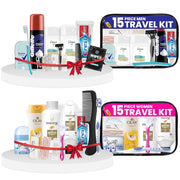 Trektote Travel Toiletry Kit Bundle For Men And Women – 15 Piece Set of Travel Size Toiletries, TSA Compliant, Travel Essentials, Includes Shampoo And Conditioner, Body Wash, Toiletry Bag & More