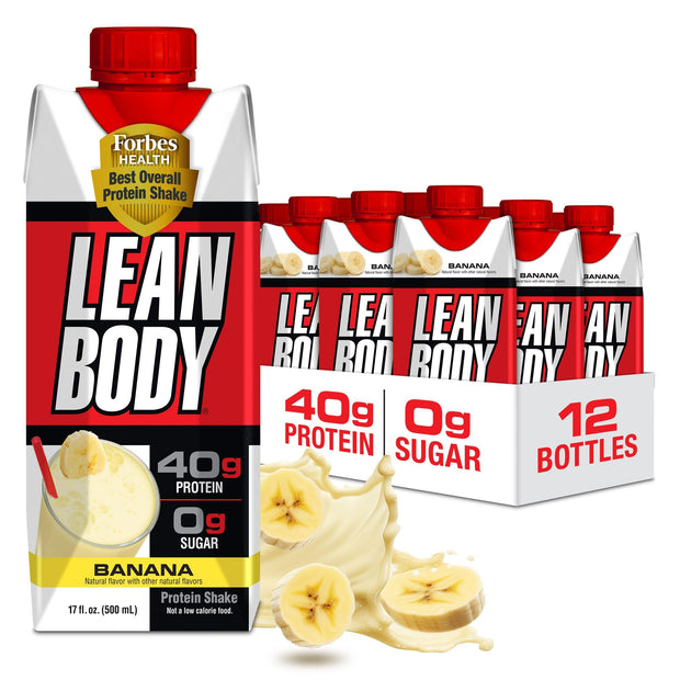 Lean Body Ready-to-Drink Cookies and Cream Protein Shake, 40g Protein, Whey Blend , 0 Sugar, Gluten No, 22 Vitamins & Minerals, (Recyclable Carton & Lid - Pack of 12) LABRADA , 17 Fl Oz (Pack of 12)