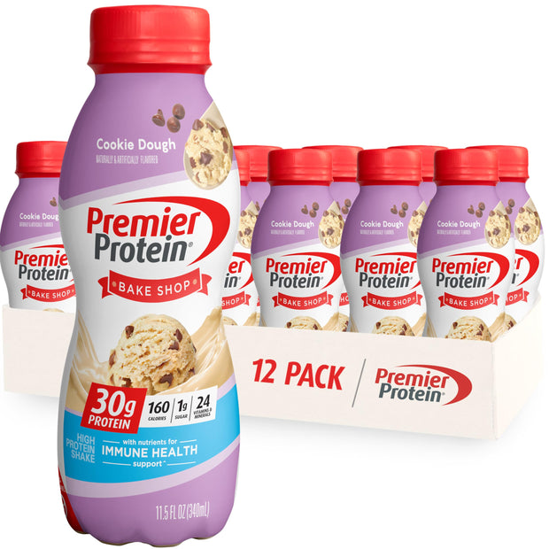 Premier Protein Shake, Vanilla, 30g Protein, 1g Sugar, 24 Vitamins & Minerals, Nutrients to Support Immune Health 11.5 fl oz, 12 Pack
