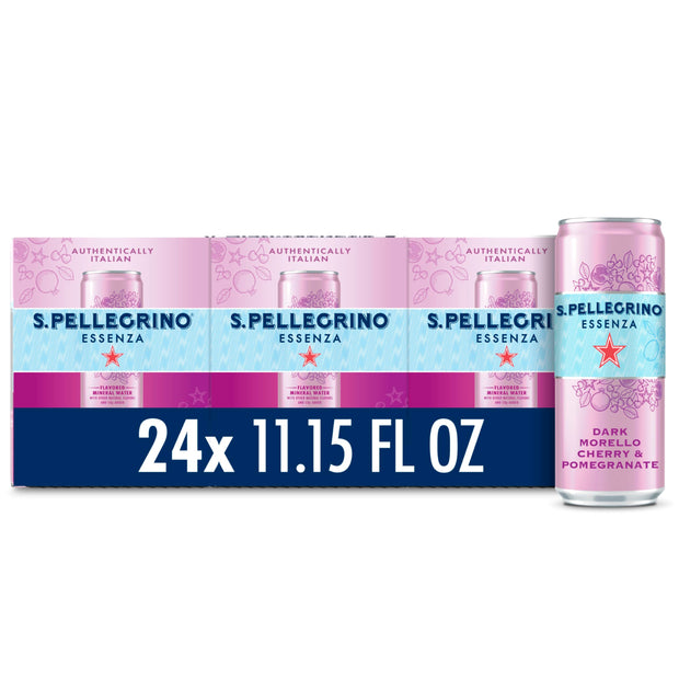 S.Pellegrino Essenza Tangerine Wild Strawberry Flavored Mineral Water with Natural CO2 Added