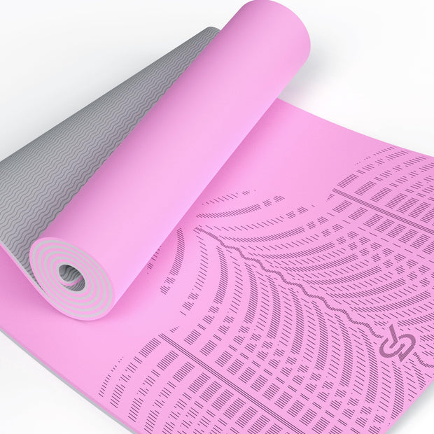 LOLLIPOP Thick Yoga Mat, Non-Slip Exercise Mat for Yoga, Pilates, Stretching Fitness & Exercise Mat with Easy-Cinch Carrier Strap