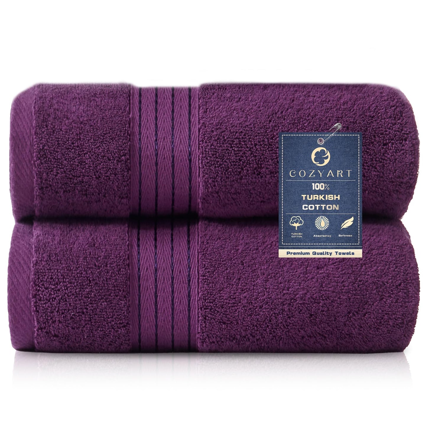 COZYART Burnt Orange Bath Towel Set for Bathroom Turkish Cotton Thick Soft Absorbent Durable 650 GSM Towel Sets of 6, 2 Large Bath Towels, 2 Hand Towels, 2 Washclothes