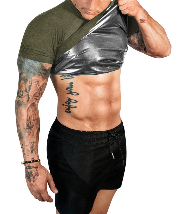 Sauna Shirt for Men Sweat Sauna Suit for Gym Exercise Compression Shirt Workout Shapewear