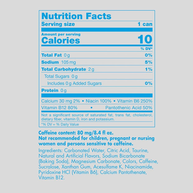 Red Bull Sugar Free Energy Drink with 80mg Caffeine plus Taurine & B Vitamins, 8.4 Fl Oz, Pack of 4 Cans